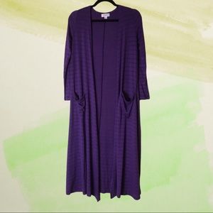CLEARANCE Lularoe Sarah purple knit long cardigan